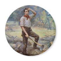 Lincoln the Rail Splitter by Jean L. Gerome Ferris Refrigerator Magnet