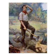 Lincoln the Rail Splitter by Jean L. Gerome Ferris Post Cards