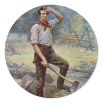 Lincoln the Rail Splitter by Jean L. Gerome Ferris Sticker