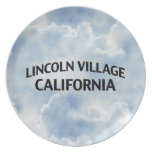 Lincoln Village California Party Plate