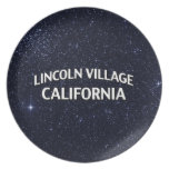 Lincoln Village California Party Plate