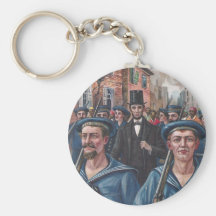 Lincoln Visiting Richmond VA in 1865 Key Chain