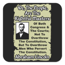 Lincoln: We The People! Square Sticker