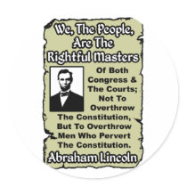 Lincoln: We The People! Sticker