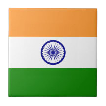 L'Inde ; Drapeau indien Carreau En Céramique