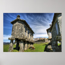 Lindoso granaries and the castle poster