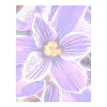 Line Art Crocus Personalized Letterhead