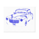 Line art sedan gallery wrap canvas