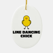Line Dancing Chick Christmas Ornament