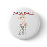 Line Drawing Baseball buttons