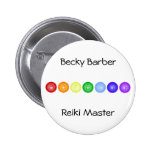 Line of 7 Chakras Pinback Button