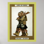 Line Up Boys (border) posters