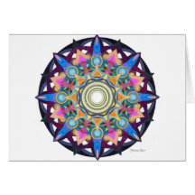 Linear Circumspection Mandala notecard