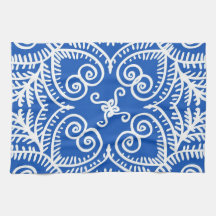 LineArt - Blue/White - Napkin Hand Towel