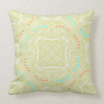 LineArt - Green/Orange - Pillow