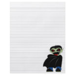 Lined Binder Paper Dracula Halloween Solid Black Flyer