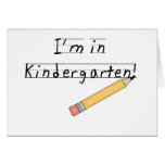 Lined Paper and Pencil Kindergarten Greeting Cards