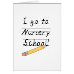 Lined Paper and Pencil Nursery School Cards