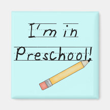 Lined Paper and Pencil Preschool Fridge Magnets