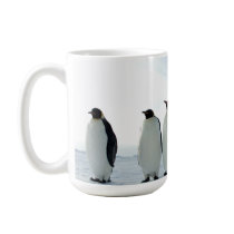 Lined up Emperor Penguins Mugs