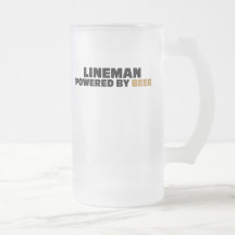 Lineman Powered By Beer Coffee Mug