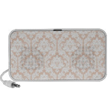 Linen Beige Damask Notebook Speaker