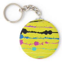 Lines Keeping it Straight Keychain