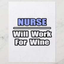 L'infirmière… travaillera pour le vin tract