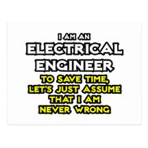 L'ingénieur électrique… supposent que je n'ai jama carte postale