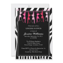 Lingerie Shower | Zebra Custom Announcements