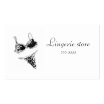 Lingerie store business card