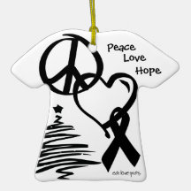 "Linked" Peace Love Hope Christmas Ornaments