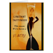 L'Instant Taittinger Party Invitation Greeting Card