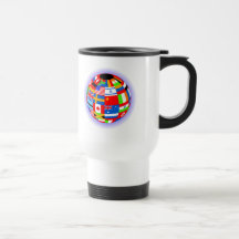 l'international marque la terre de globe mug