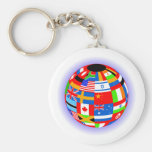 l'international marque la terre de globe porte-clés