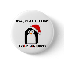 Linux Feliz Navidad Boton