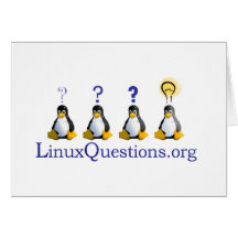 Linux Questions Logo Greeting Card