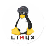 Linux Urss Round Sticker