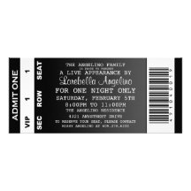L'invitation d'anniversaire de billet de VIP (noir
