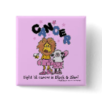 Lion and Lamb Boxers-Make Cancer Black and Blue Button