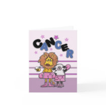 Lion and Lamb Boxers-Make Cancer Black and Blue Card