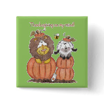 Lion and Lamb in Pumpkins