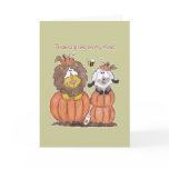 Lion and Lamb in Pumpkins cards
