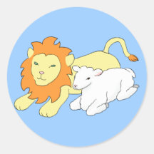 Lion and Lamb Sticker