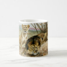 Lion and Lioness Coffee Mug