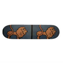 Lion - Antiquarian, Colourful Book Illustration Skateboard
