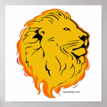 Lion Art Design Poster