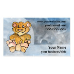 Lion Cub Business Card - Blue and Grey