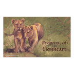 Lion Cubs Art Bookplate Stickers
