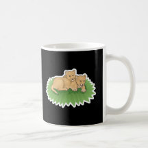 lion cubs resting mug
